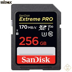 SanDisk Extreme PRO SDXC UHS-I Card 256Gb speed up to 170MB/S