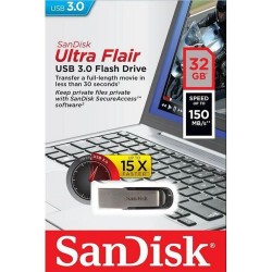 Clé USB 3.0 SanDisk Ultra Flair 32 Go allant jusqu'à 150 Mo/s